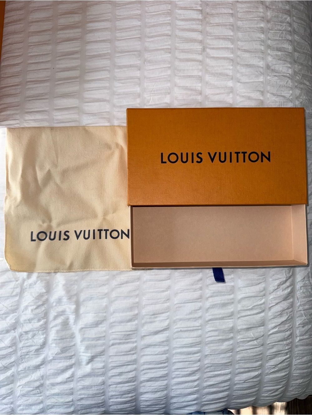 Louis Vuitton Wallet Box Orange Box with Cream Dust Bag ! - Picture 2 of 5